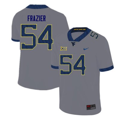 Men's West Virginia Mountaineers NCAA #54 Zach Frazier Gray Authentic Nike Stitched College Football Jersey OB15A76XU